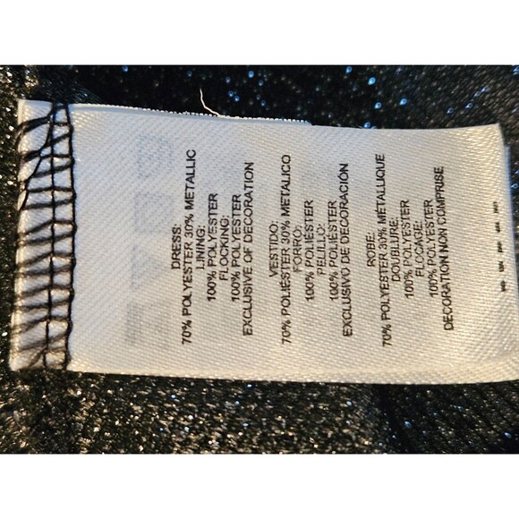 Youth Girls Dollie & Me Sz 6 Dress Metallic Silver Color W/ Black Dots - Picture 8 of 9